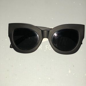 Quay matte black cat eye sunglasses